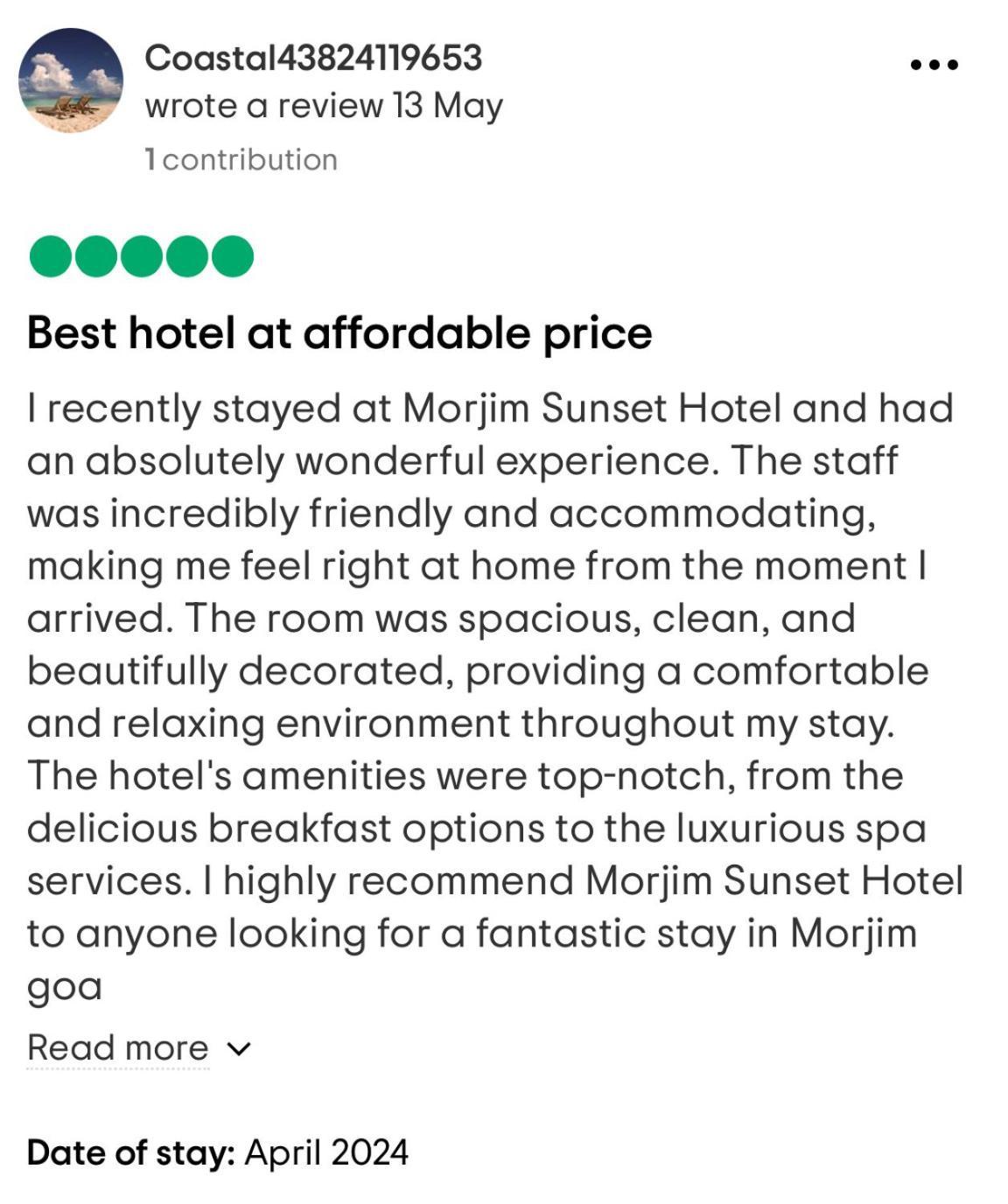 Morjim Sunset Hotel Exterior foto